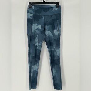 UNIQLO‎ NWOT LEGGINGS GREY GEOMETRIC PATTERN UV PROTECTION DRY COOL TO TOUCH